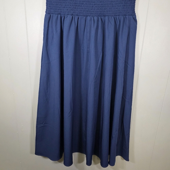 Wenrine Navy Blue Summer Smocked Dress Size XL - Picture 7 of 12